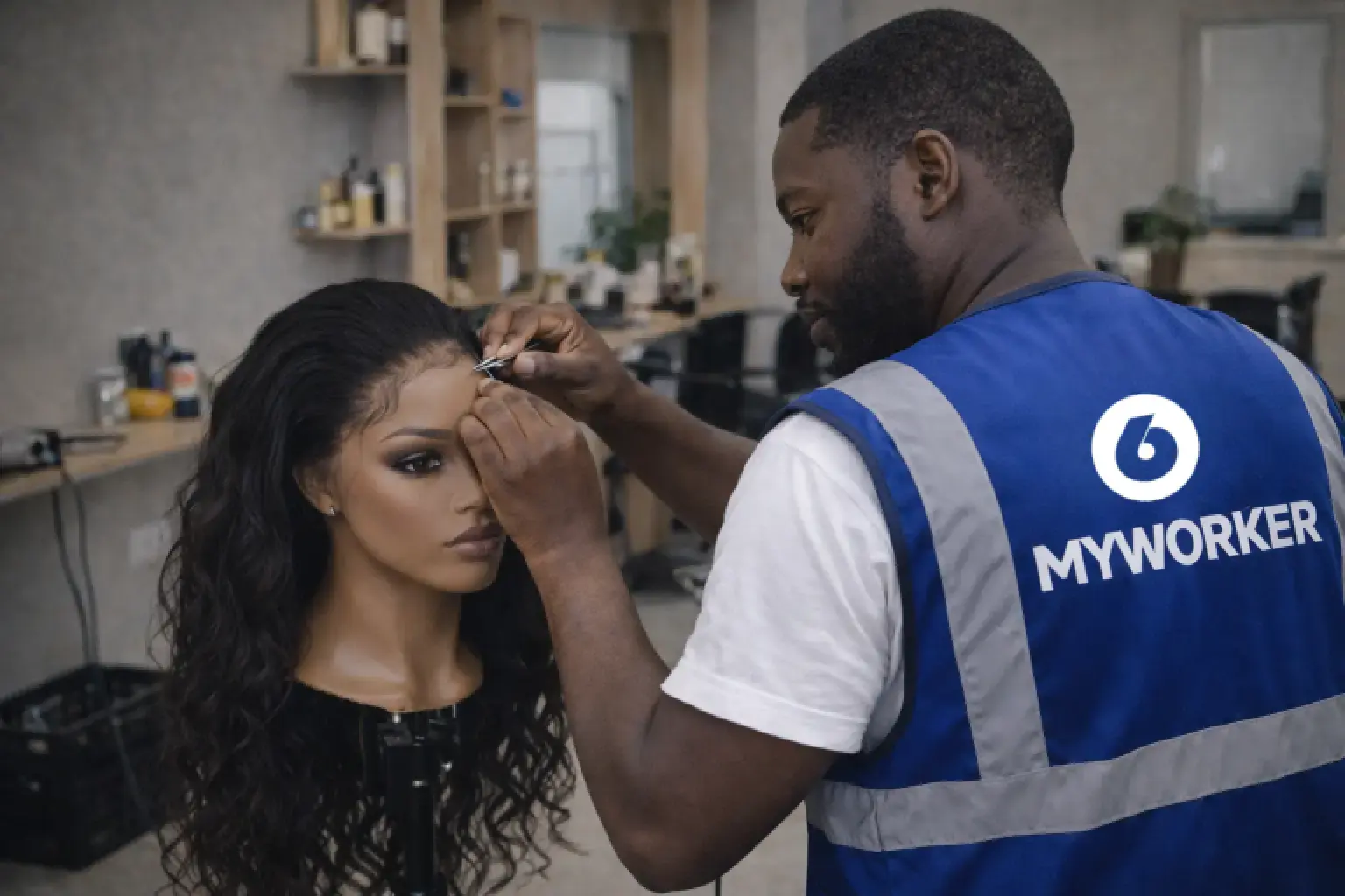 Chignon avec lace frontale